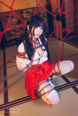 (인터넷 연예인 COSER 사진) Weibo 소녀 Shuangyue Shimo – 마녀 바인딩 세트